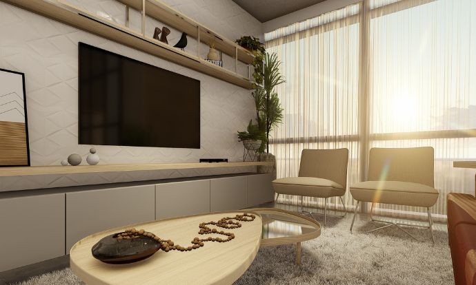 Projeto de Arquitetura Apartamento Duplex Atmosfera Air, Porto Alegre  -  Angelina Blomker Arquitetura 2022
